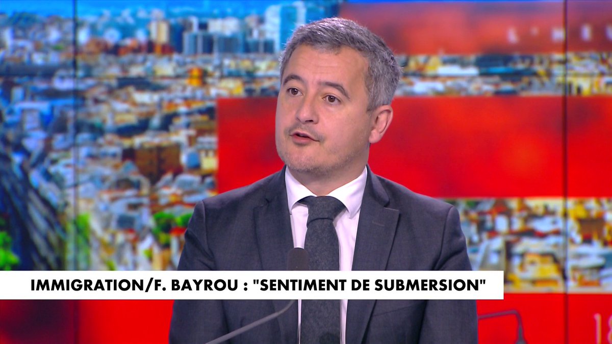 Gérald Darmanin, ministre de la Justice, sur les déclarations de François Bayrou concernant la vague d'immigration que connaît la France : «Il y a un sentiment de submersion migratoire pour une grande partie de Français» dans #HDPros