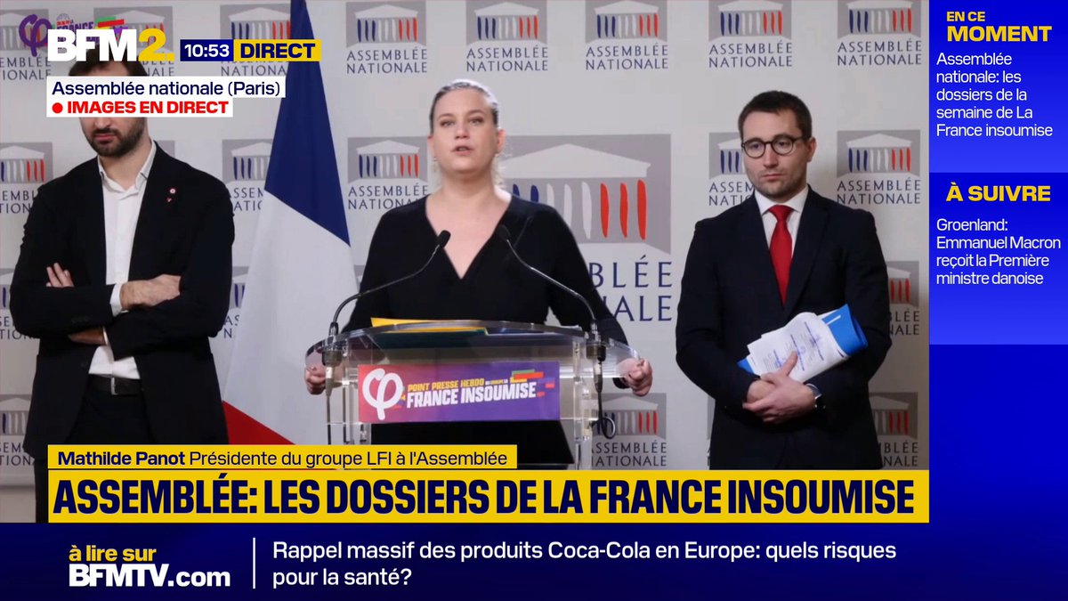 "Submersion" migratoire: "Un Premier ministre ne devrait jamais dire ça", dénonce Mathilde Panot, présidente du groupe LFI à l'Assemblée