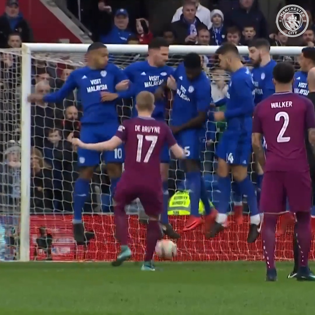 A stunning KDB free-kick 🪄🤯 Seven years ago today ⏪