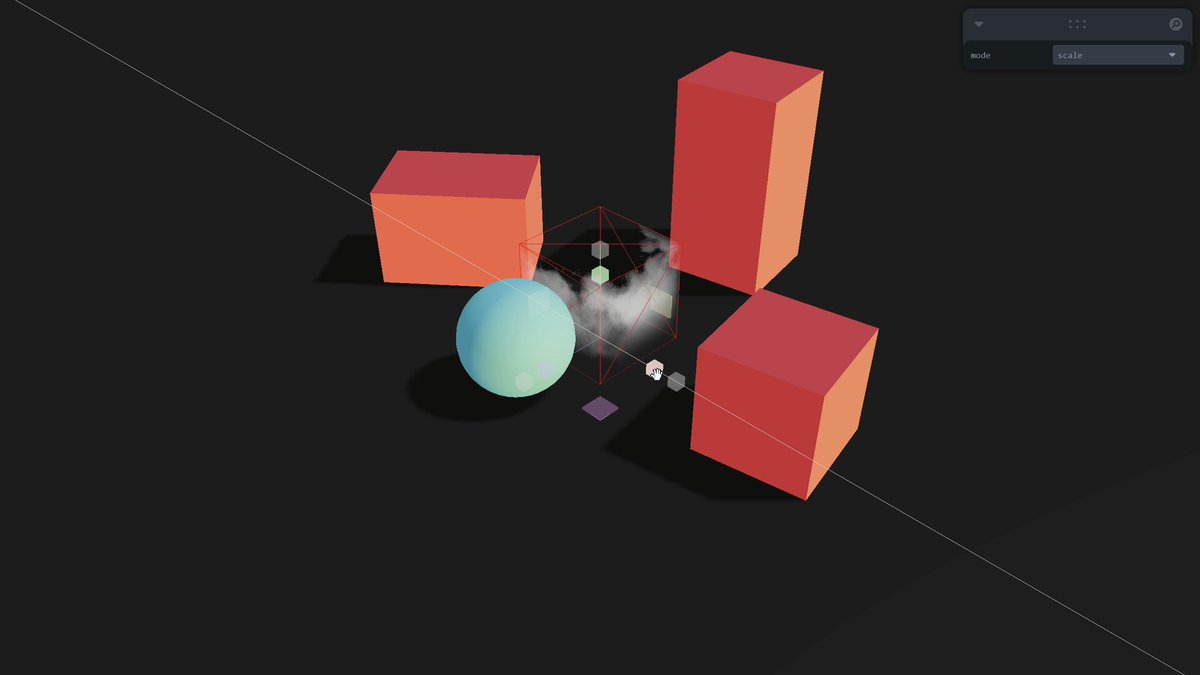 Working on Three.js volumetric clouds again. Taking notes from Sebastian Lague's coding adventure😋 #r3f #webgl #threejs
