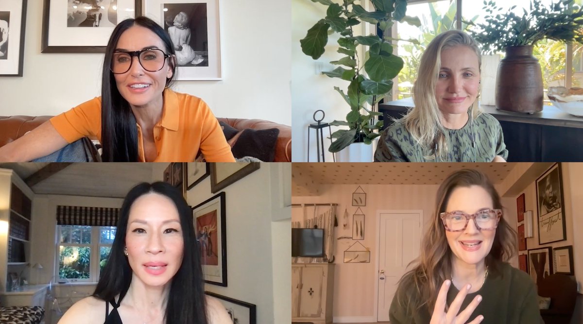 A Charlie's Angels reunion. Demi Moore sits down with Cameron Diaz, Drew Barrymore and Lucy Liu to discuss THE SUBSTANCE 😇 Watch now →