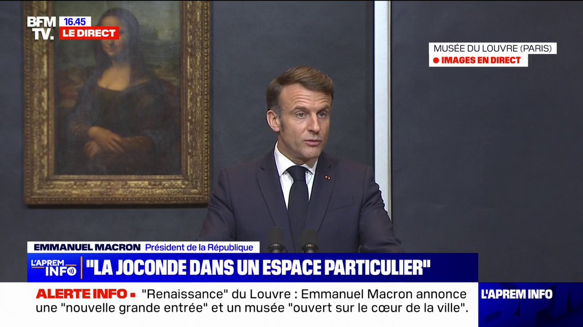 Musée du Louvre: Emmanuel Macron annonce "une tarification différenciée, plus élevée pour les visiteurs étrangers venus de pays non membres de l'UE"