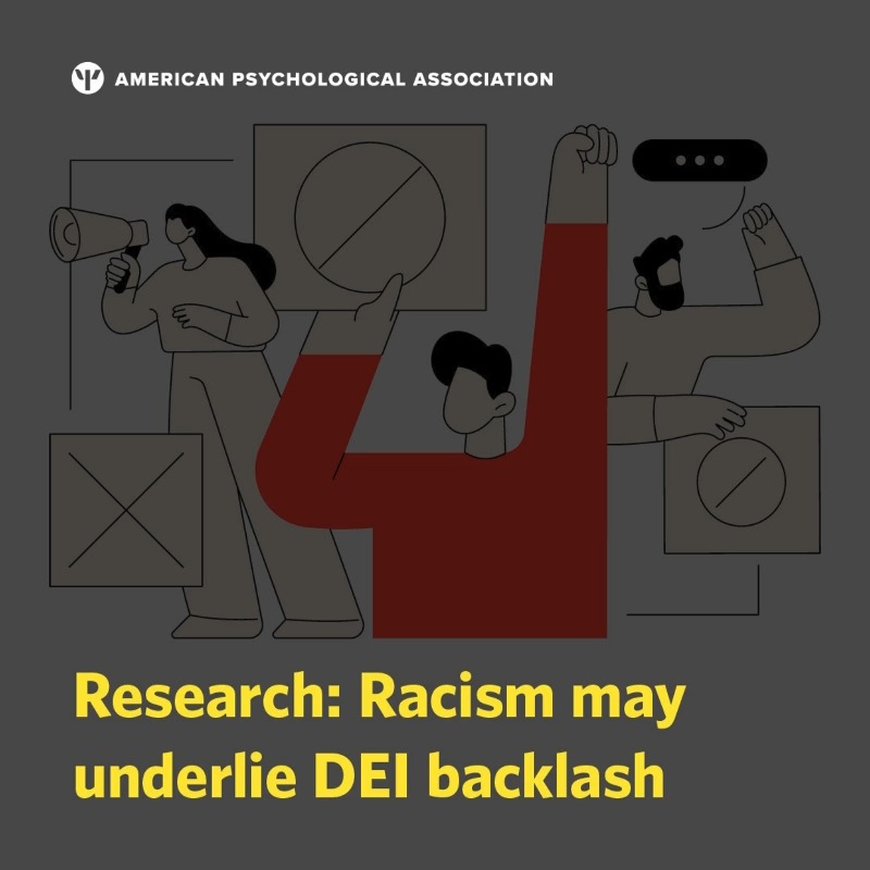 New research suggests anti-Black racism underlies negative reactions to requests for DEI statements for employment among people who identify as conservative. See more from recent peer-reviewed studies: