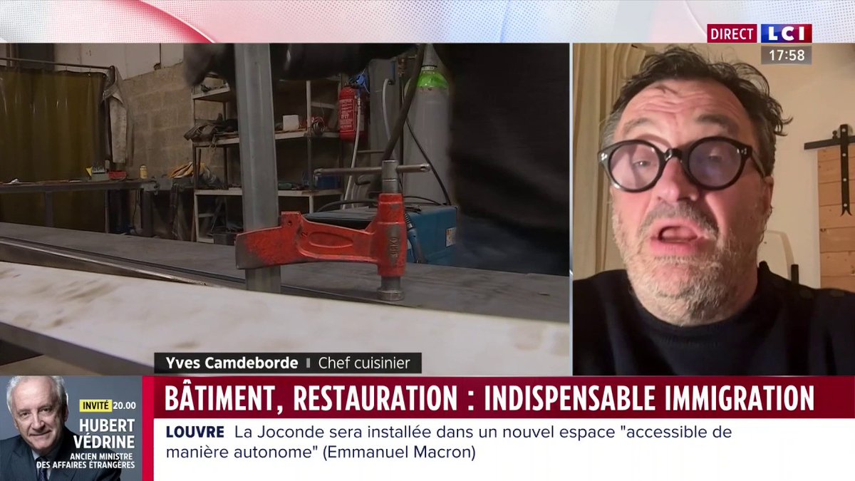 ▶️ Immigration indispensable ? "Nous avons besoin de mains pour travailler (...) Nous sommes en train de perdre le leadership de la qualité de la gastronomie mondiale" s'inquiète le chef cuisinier Yves Camdeborde