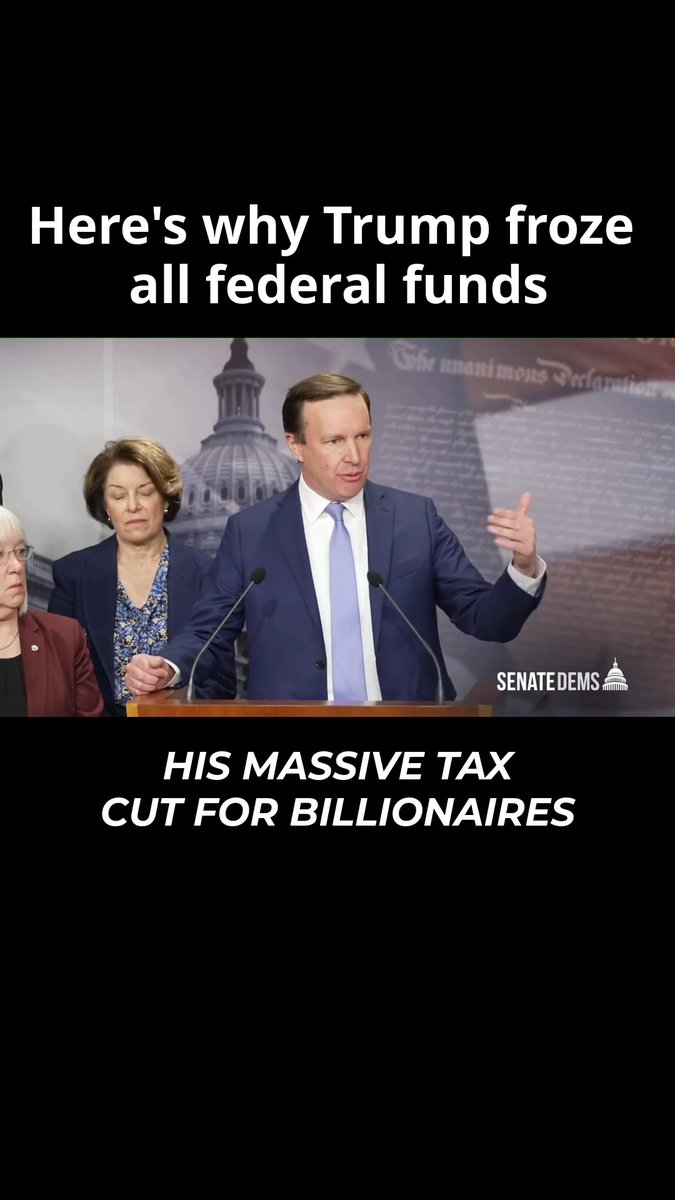 Senator Chris Murphy 🟧 on Trump freezing federal loans and grants: This is what a king does. This is not how a democracy works.
