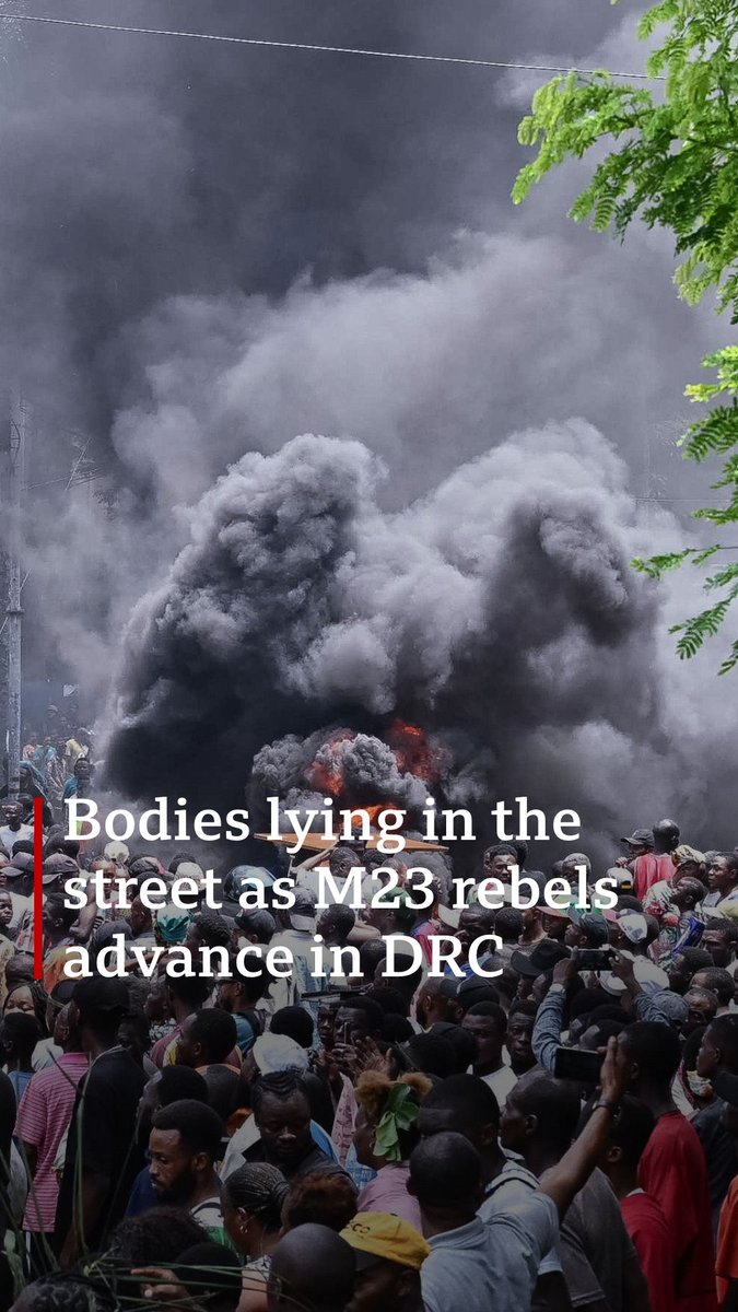 Gunshots have been heard in eastern DRC as M23 rebels advanced across the city of Goma. Dozens have died, around 400 were injured and embassies were attacked, amid what the UN has called an impending major humanitarian disaster.