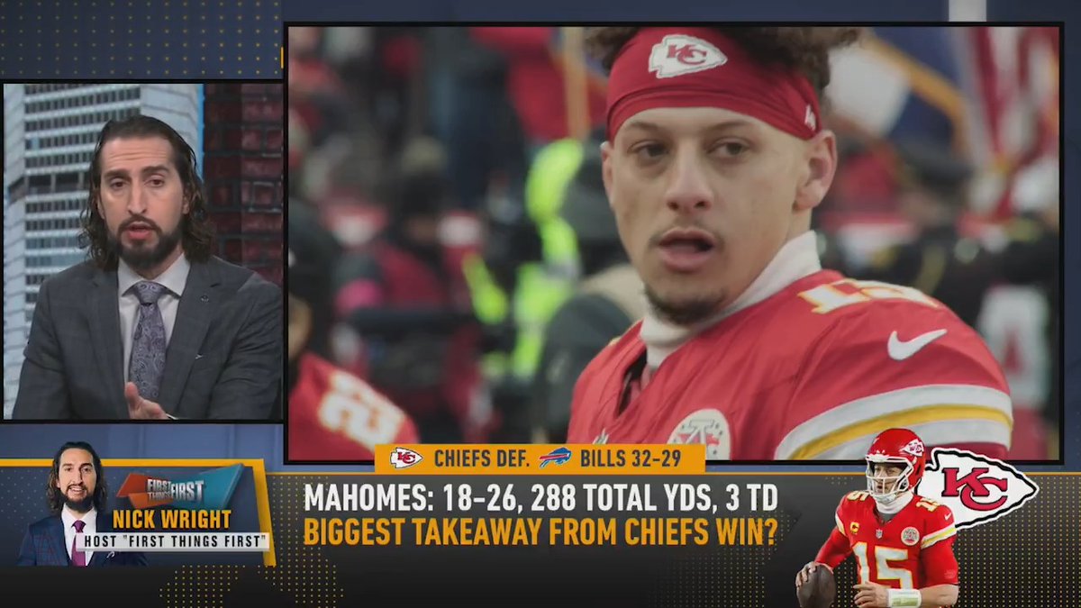 "The guy has been the best player in the league since the first game he played. We've never seen that before. He's never had a down year or down season." — nick wright on Patrick Mahomes going for three-peat