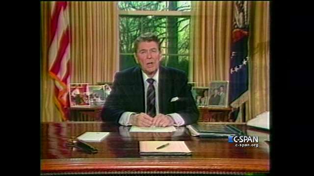 WATCH: President Reagan addresses the nation following the loss of Space Shuttle Challenger. #onthisday