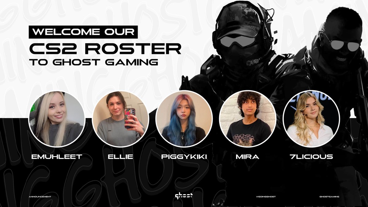 Nearly six years later, Ghost Gaming returns to Counter-Strike. Welcome our CS2 roster 🎯 EMUHLEET Ellie PiggyKiki mira Tilde Byström David G