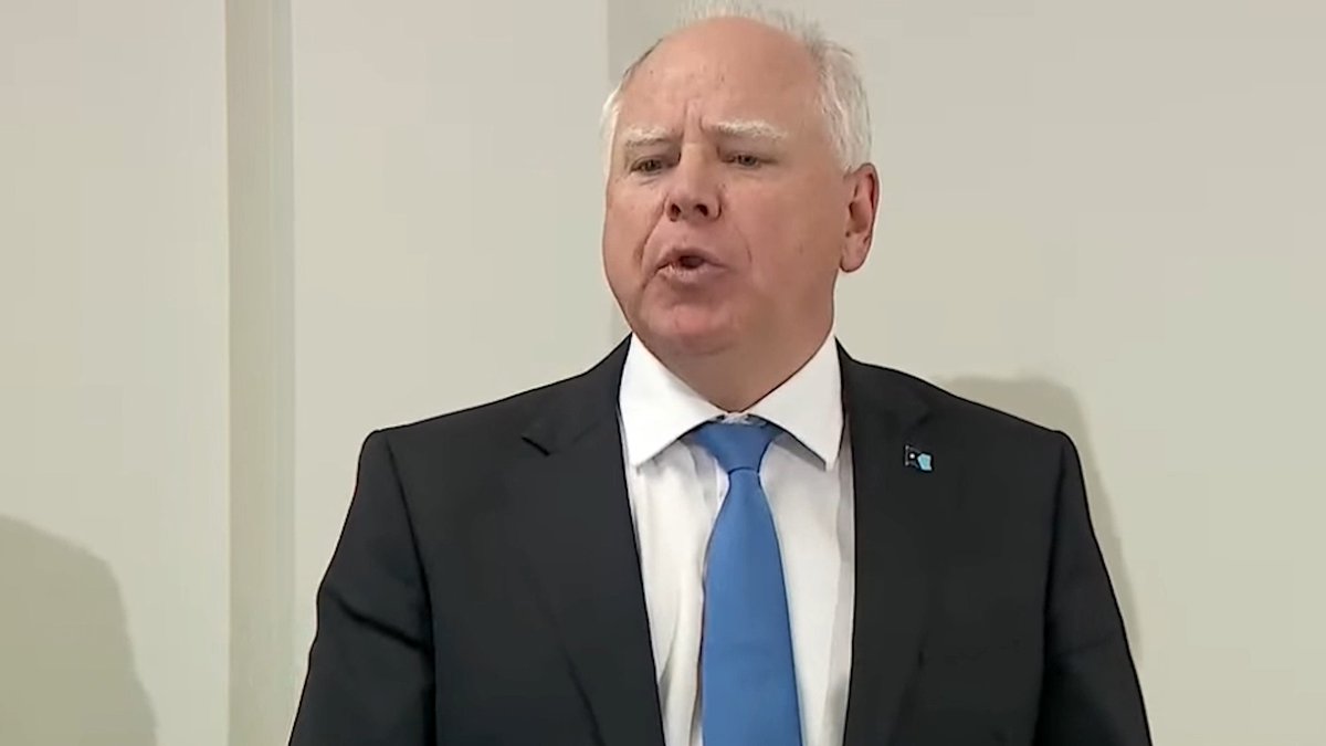 Minnesota Gov. Tim Walz (DFL) speaks about the Trump grant freeze crisis: “While he was out golfing, he threw the country into crisis. This is not bold. It's not leadership. It's stupid, buffoonish, childish of exactly what they did."