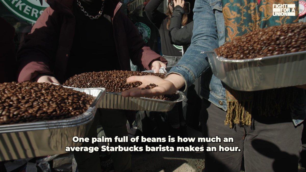 Workers make the coffee, but Starbucks CEO Brian Niccol keeps all the beans! Niccol made $96 MILLION in four months! Meanwhile, Starbucks proposed ZERO dollars in raises for union baristas in the first year of a contract. Workers won't stand for that!