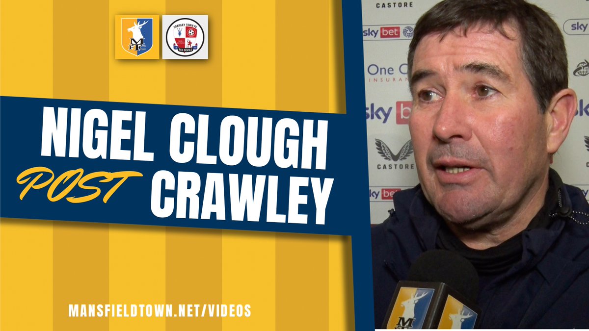 🗣️ Hear from the boss after this evening’s 1-0 defeat at home to Crawley. #Stags 🟡🔵