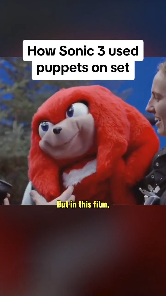 The Sonic 3 puppeteers do their own Sonic &amp; Knuckles voices on set in this clip from the digital release of #SonicMovie3