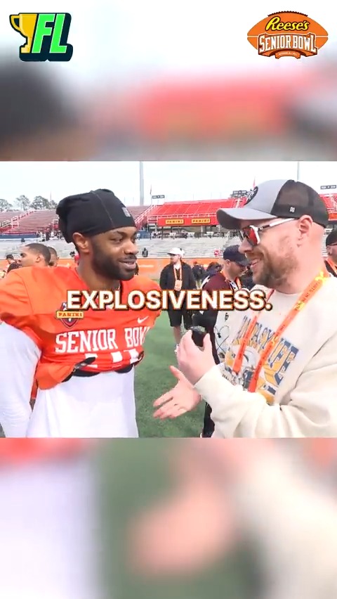 Le'Veon Bell x Jahmyr Gibbs = Marcus Yarns 👀 Thor Nystrom spoke with the Delaware Football RB about his game at the Panini Senior Bowl!