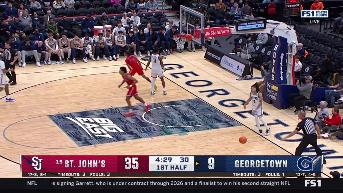 RJ LUIS THROWING IT DOWN 😤 St. John's Men’s Basketball (via FOX College Hoops)