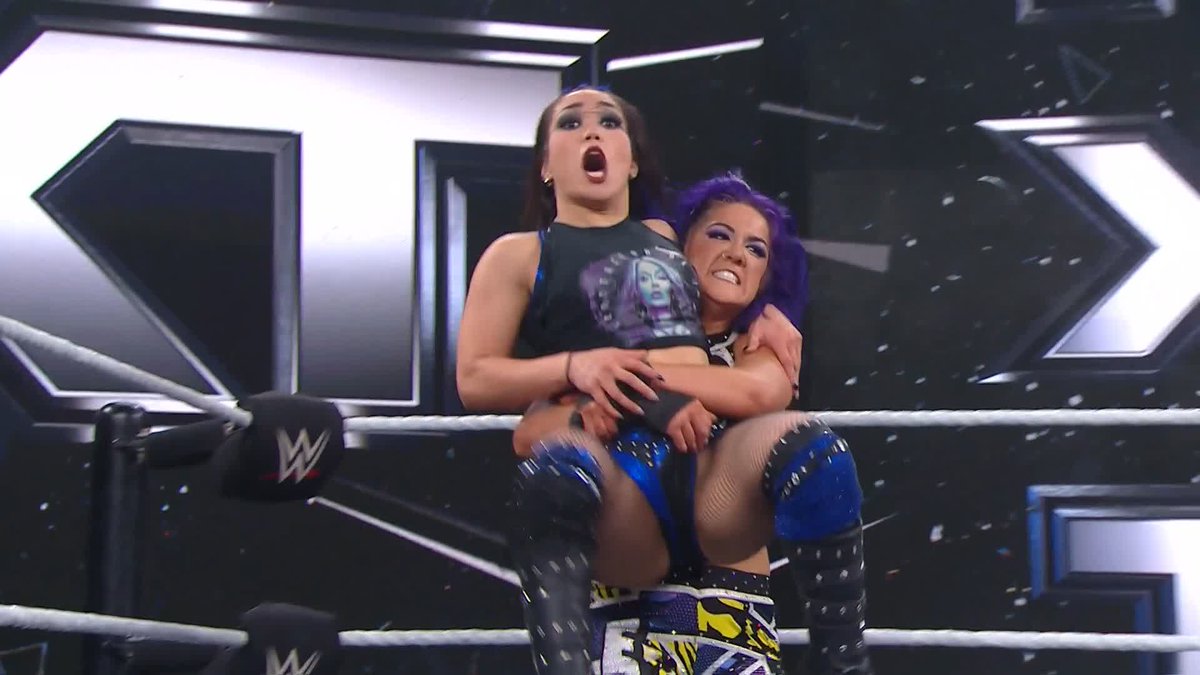 .roxanne tried to mock Bayley and it backfired! 😬 #WWENXT