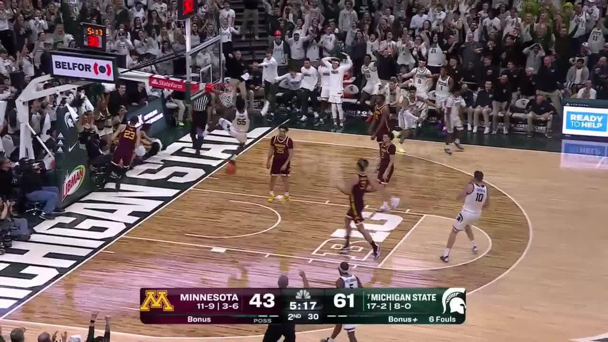 Just Coen Carr doing Coen Carr things 😍 Michigan State Men's Basketball #B1GMBBall on Peacock 💻