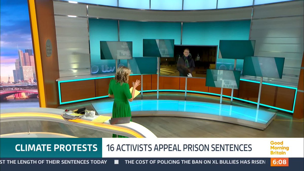 Sixteen activists who received prison terms of up to five years for their involvement in four climate protests - including throwing soup at a Van Gogh masterpiece - will appeal against the length of their sentences today. Nick Dixon reports.
