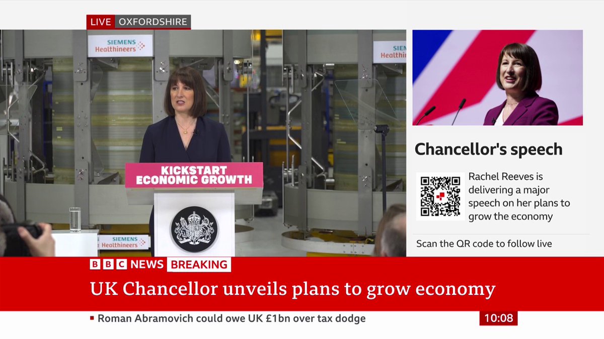 "Economic growth is the number one mission of this government” Chancellor Rachel Reeves says "We will have succeeded in our mission when working people are better off”