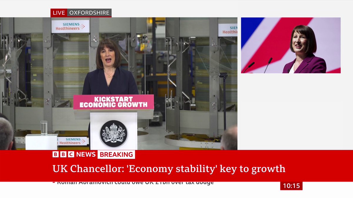 "Acting in our national interest also means resetting our relationship with the EU," Chancellor Rachel Reeves says, as she unveils plans to grow the economy Follow live