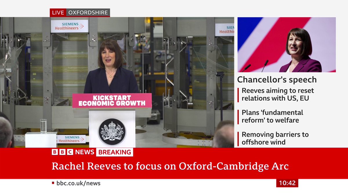 Lord Patrick Vallance will be the "champion for the Oxford-Cambridge growth corridor," Rachel Reeves says "This is the government's modern industrial strategy in action," the chancellor adds Follow live