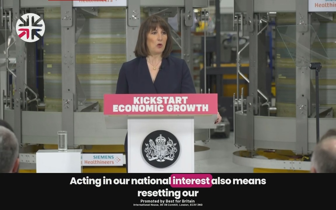 Rachel Reeves: "Acting in our national interest also means resetting our relationship with the EU, our nearest and our largest trading partner, to drive growth and to support business." 👏 👏 #Brexit