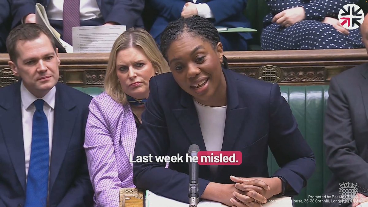 Kemi Badenoch gets called out by the Speaker for saying Keir Starmer misled the House last week. She keep making these mistakes. Embarrassing. #PMQs