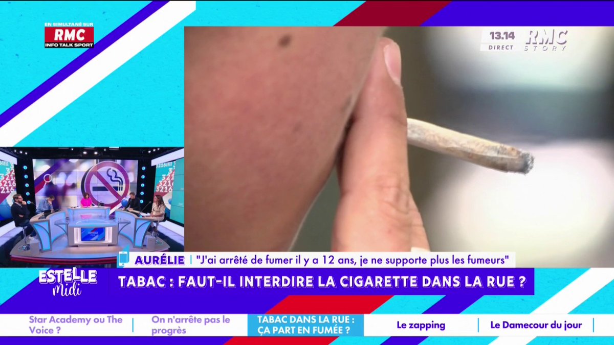 🚬 Faut-il interdire la cigarette dans la rue ? 📞 Aurélie : "Je n'en peux plus des gens qui fument ! Je fumais 2 paquets de clopes par jour mais ma vie a redémarré le jour où j'ai arrêté ! Aujourd'hui, je ne supporte plus les gens qui me fument dans la figure..." #EstelleMidi