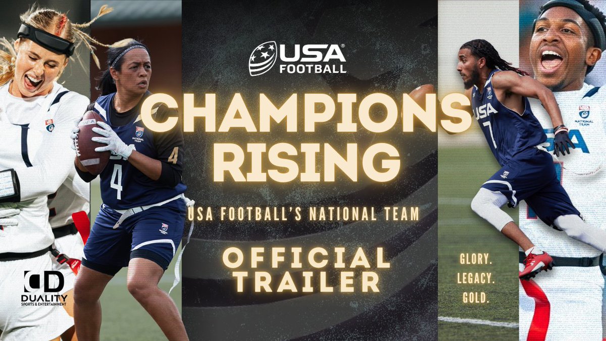 It starts with 𝐛𝐮𝐢𝐥𝐝𝐢𝐧𝐠 the team 🇺🇸 It ends with 𝐠𝐨𝐥𝐝🥇 Champions Rising: USA Football’s National Team coming soon...
