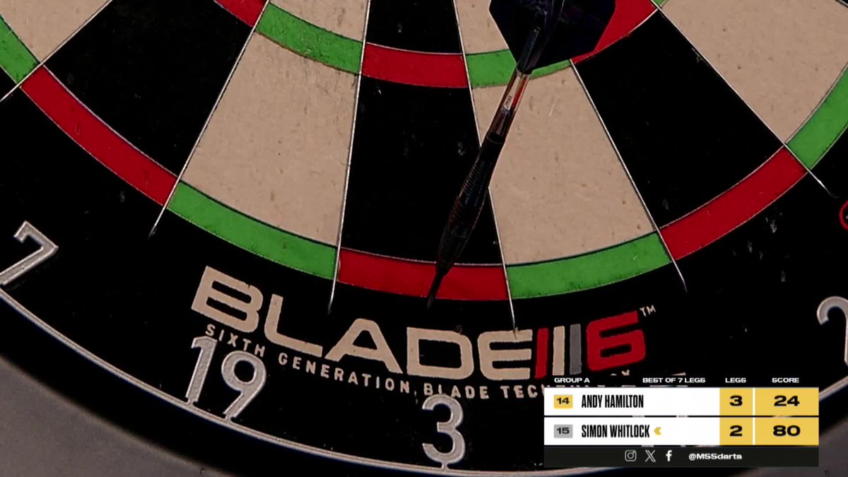 WHAT ON EARTH!! 😱😱 Whitlock has to run to grab a dart dangling to save his Group A campaign! 😲😲 WE GO ALL THE WAY! 👀👀