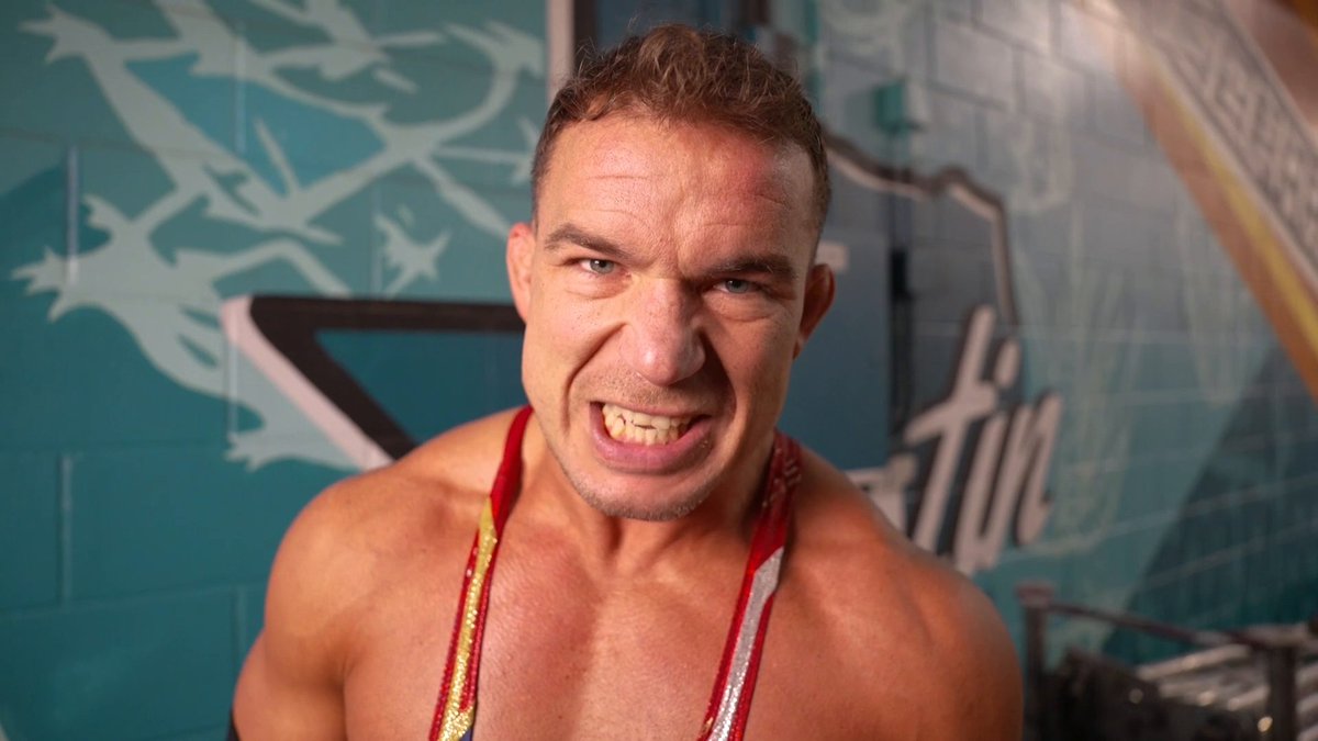 .Chad Gable has quite the message for Dragon Lee ドラゴンリー ahead of the #WWESpeed Championship Match... 😳