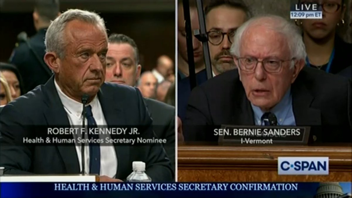 Sen. Bernie Sanders: Is health care a human right? HHS nominee RFK Jr: I can't give you a yes or no to that