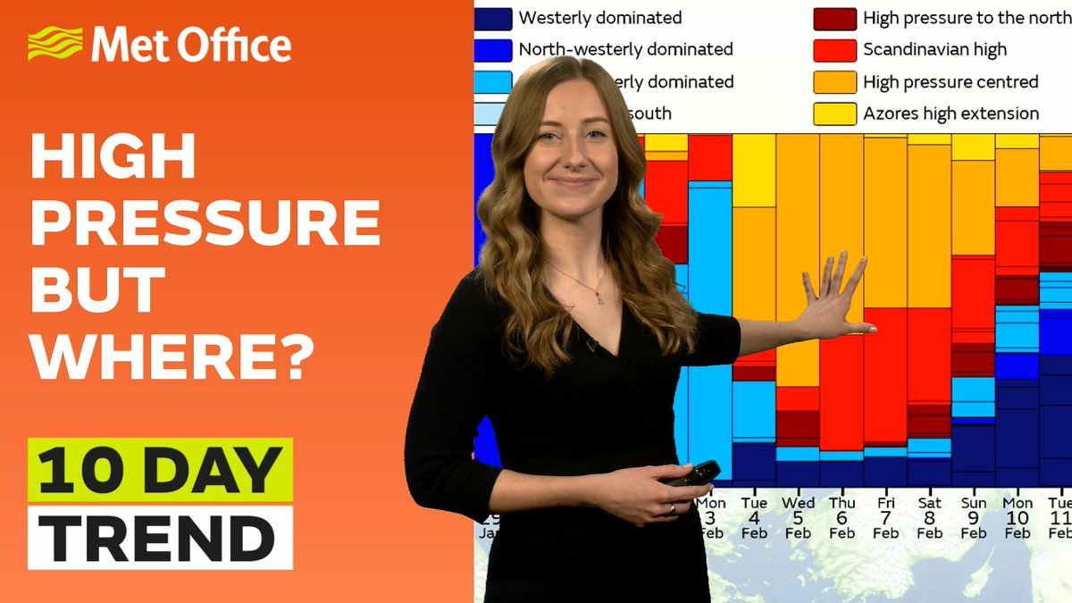 High pressure is building as we head into February but there's still wet and windy weather for some Find out what's coming up for the next week and beyond with the 10 Day Trend 👇
