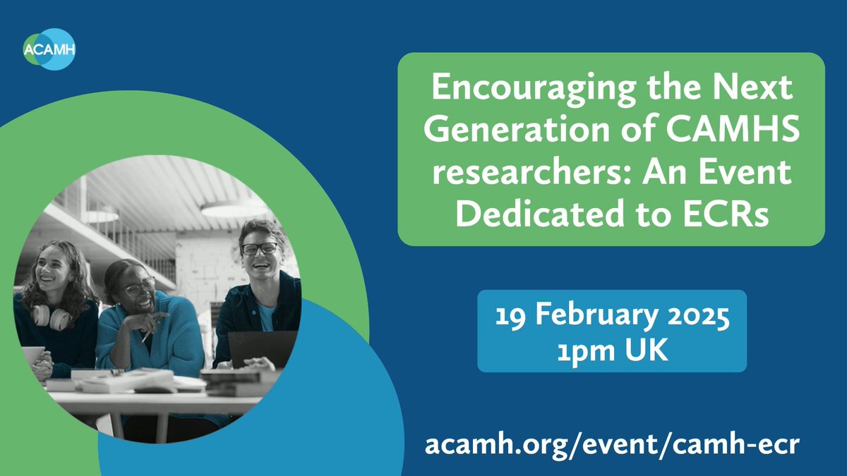 Calling all #Students, #Trainees and #EarlyCareerResearchers! Don't miss our brilliant event on 'Encouraging the next generation of #CAMHS researchers', this February! Gain a comprehensive overview of the research landscape and learn about potential career paths and specialisations. Book now: Pls share. Nicholas Fabiano, MD Tanatswa Amanda Chikaura | Mental Health Advocate Ariadna Albajara Saenz, PhD Clara Faria