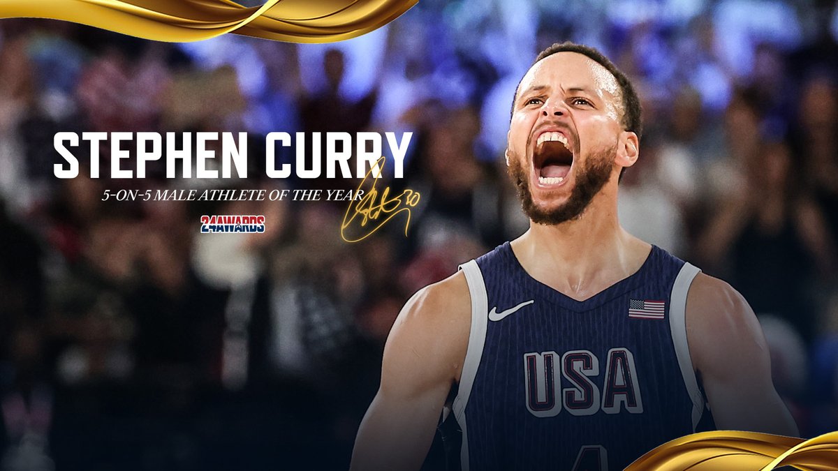 The Stephen Curry Olympics 🥇🗡️ 🇺🇸 Stephen Curry wins the USA Basketball 5-on-5 Male Athlete of the Year Award for the first time! 🏆 #USABAwards