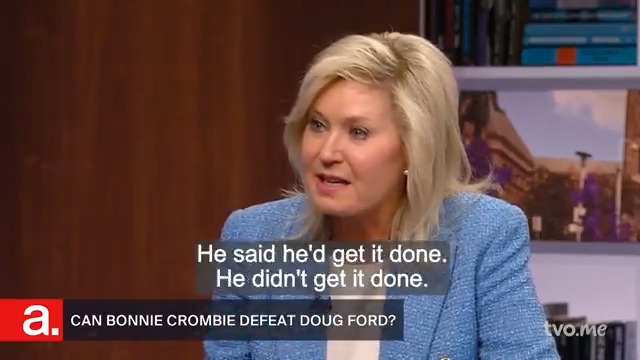 "I ask you, is your life more affordable today than it was seven years ago? Clearly, the answer is no." — Liberal leader Bonnie Crombie 🇨🇦. Can she defeat Doug Ford? Tonight at 8/11pm on The Agenda. | Producers: Steve Paikin &amp; Preeti Bhuyan #onpoli