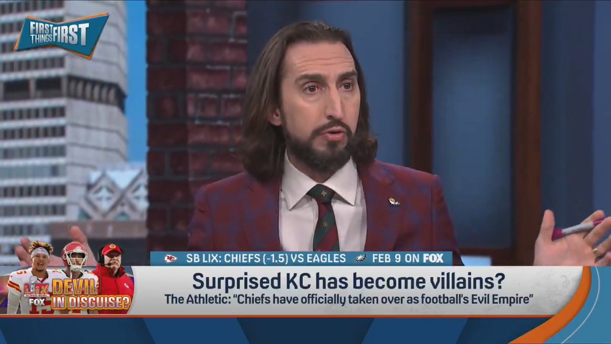 “You cannot extract the Chiefs’ fall from being America’s team to being the team everyone’s rooting against from the discourse being so much around ‘the Taylor Swift fix is in’ refs factor.” — nick wright