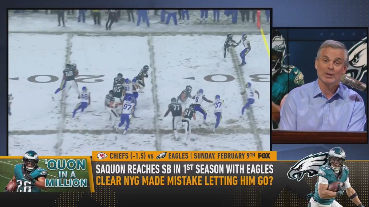 "I mean of all Howie Roseman's moves, it's actually not that impressive. It's obvious. The fact that it was available is nuts." Colin Cowherd on Giants letting Saquon Barkley walk