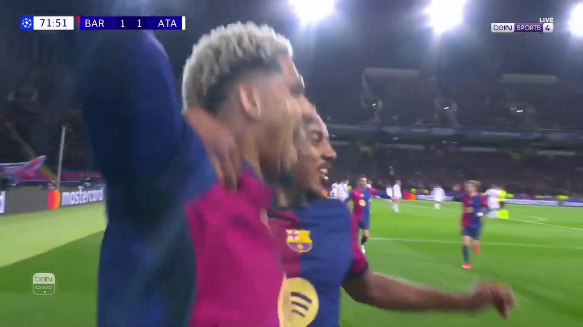 ⚽️ هدف! برشلونة 2-1 أتالانتا - رونالد أراخو يضيف الهدف الثاني في الدقيقة 72! 🔥 #دوري_أبطال_أوروبا #UCL | #beINUCL | #beIN18
