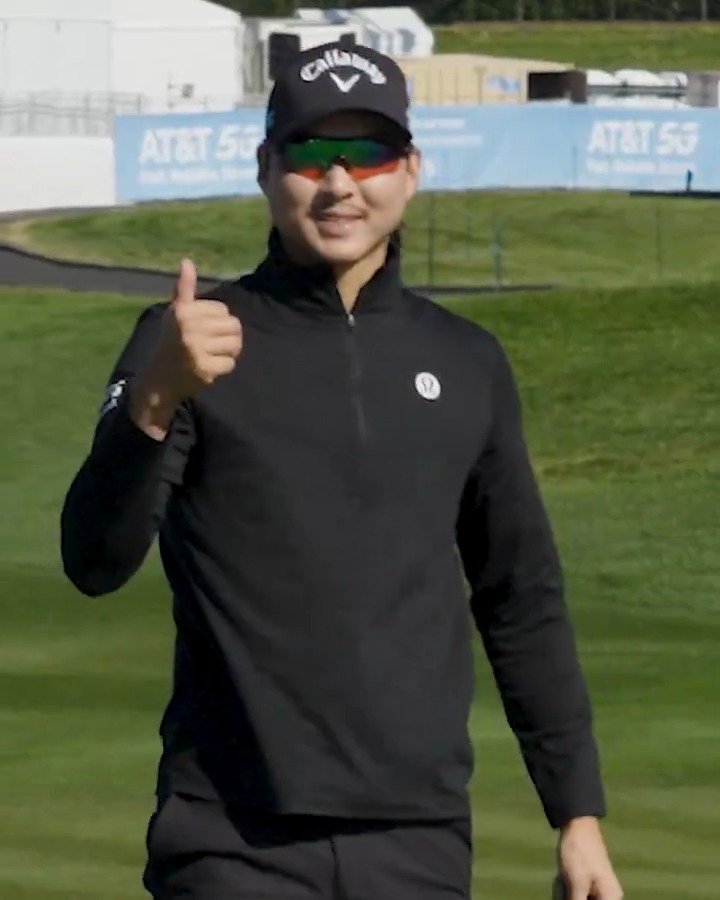 Play the iconic 6th and 7th holes at Pebble Beach with @MinWoo27Lee 🏌️♂️