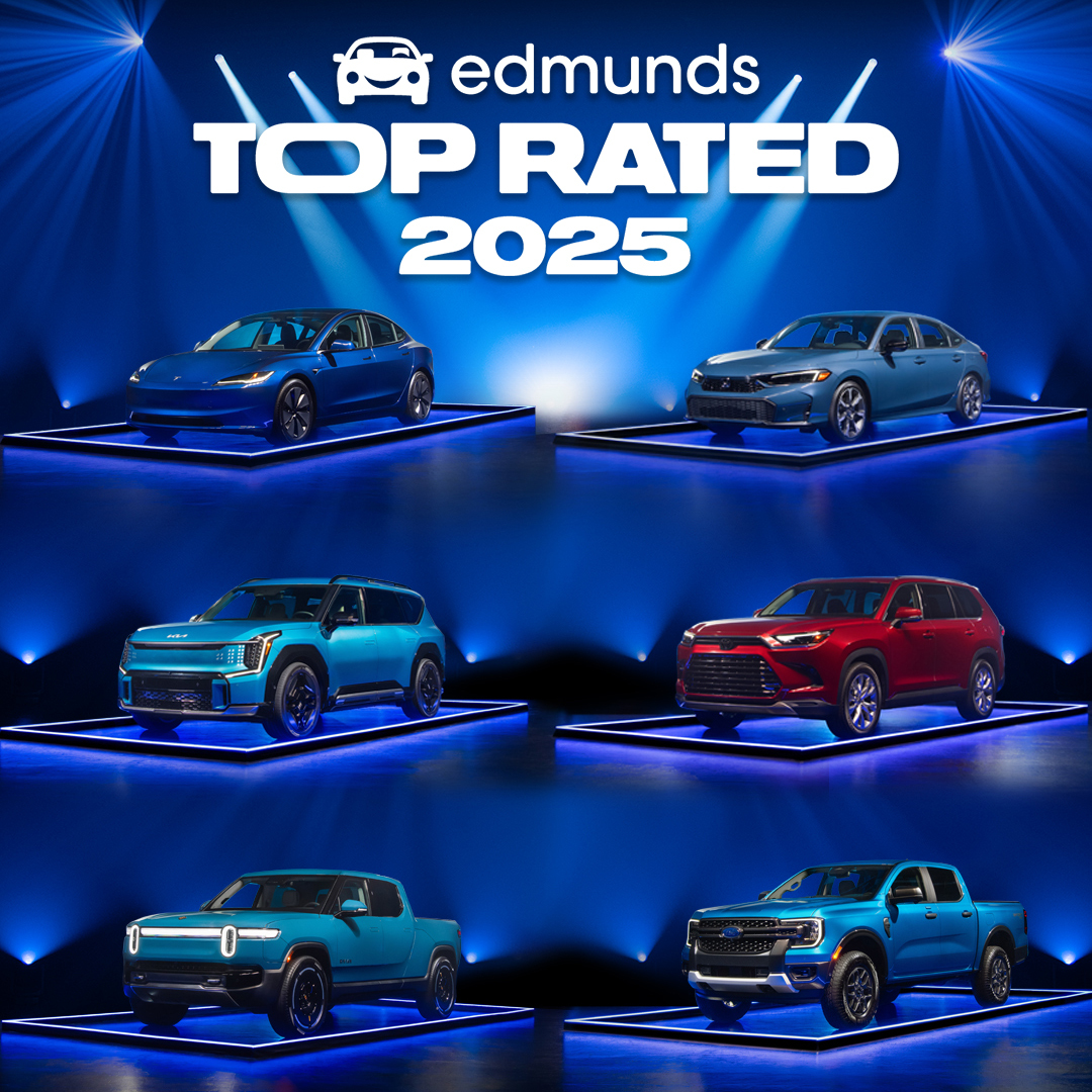 The Tesla Model 3, Rivian R1T and Ford Ranger are three of the best vehicles you can buy today On the new CarCast we talk Edmunds Top Rated 2025: who won what and why 🔉👇