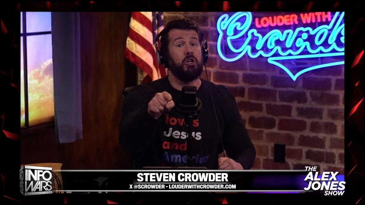 THE NEW TRUMP IS NEXT-LEVEL: Steven Crowder Says The Greatest Political Realignment In History Is HERE Alex Jones & Steven Crowder Break Down The Latest Developments & Predict What's Coming Next Steven Crowder » LIVE X STREAM:
