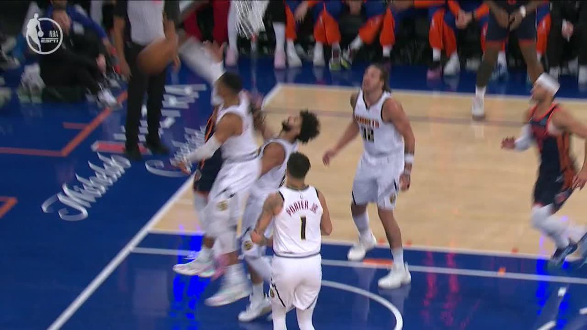 Russell Westbrook swats Jalen Brunson 🚫 🍿 ESPN