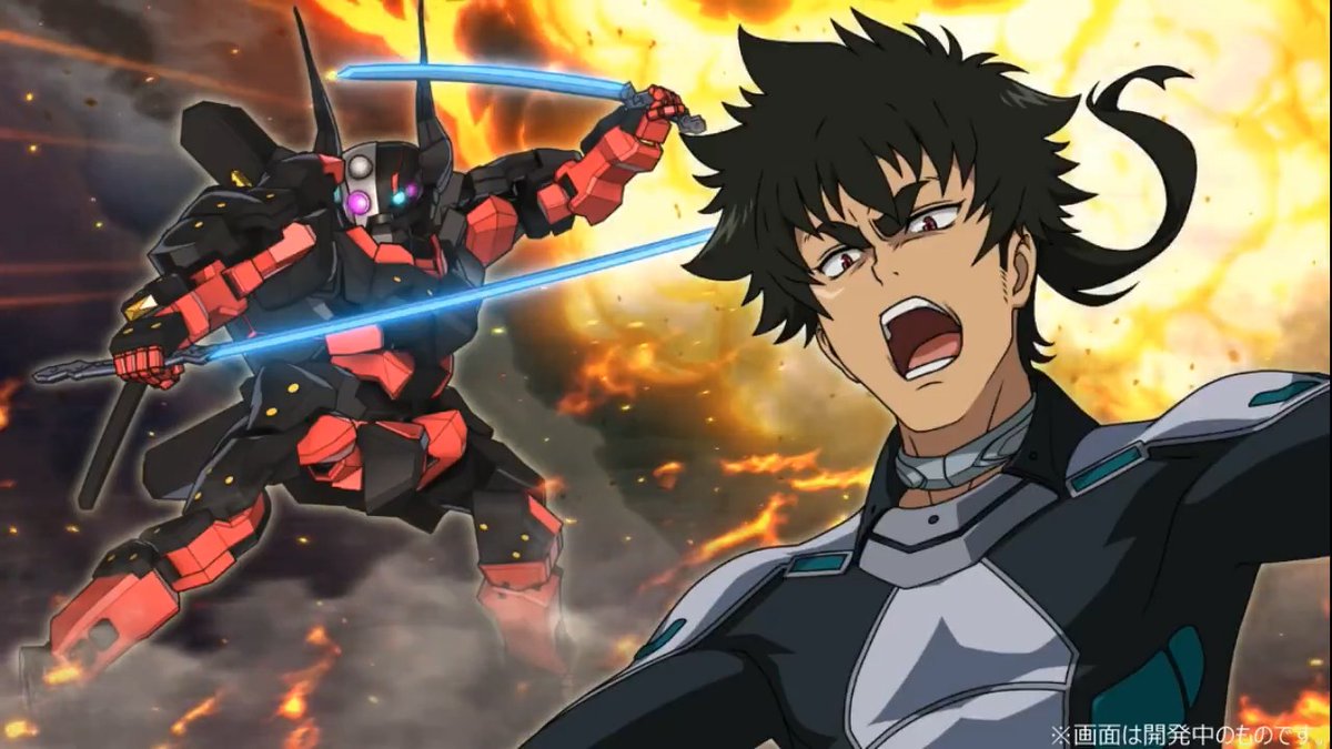 【斬鬼連刃 戦闘演出紹介】 明日開始の『4ステップアップガシャ-想いと力を纏いて-』に、『クロムクロ』（青馬剣之介時貞）の新規ユニットパーツが登場！ #スパロボ #スパロボDD