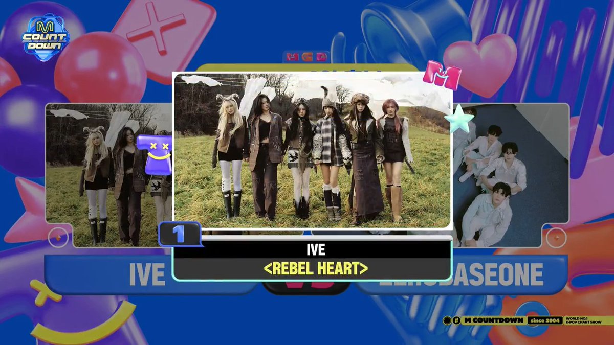 #MCOUNTDOWN 1월 마지막 주✨ 🏆 No.1 of the Week! 🏆 #IVE - #REBEL_HEART ₍ᐢ.ˬ.ᐢ₎🎉축하합니다 *:･ﾟ✧