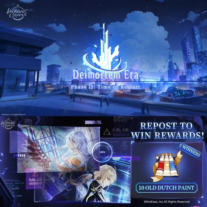 🏙Event Preview: Deimortem Era Phase II🏙 The "Deimortem Era Phase II" event will be available on February 8! 🎁Deimortem Era Phase II Warm-up🎁 Follow us &amp; retweet with the hashtag #LovebrushChronicles 🎉Prize: Old Dutch Paint x10 (5 winners) #LovebrushChronicles