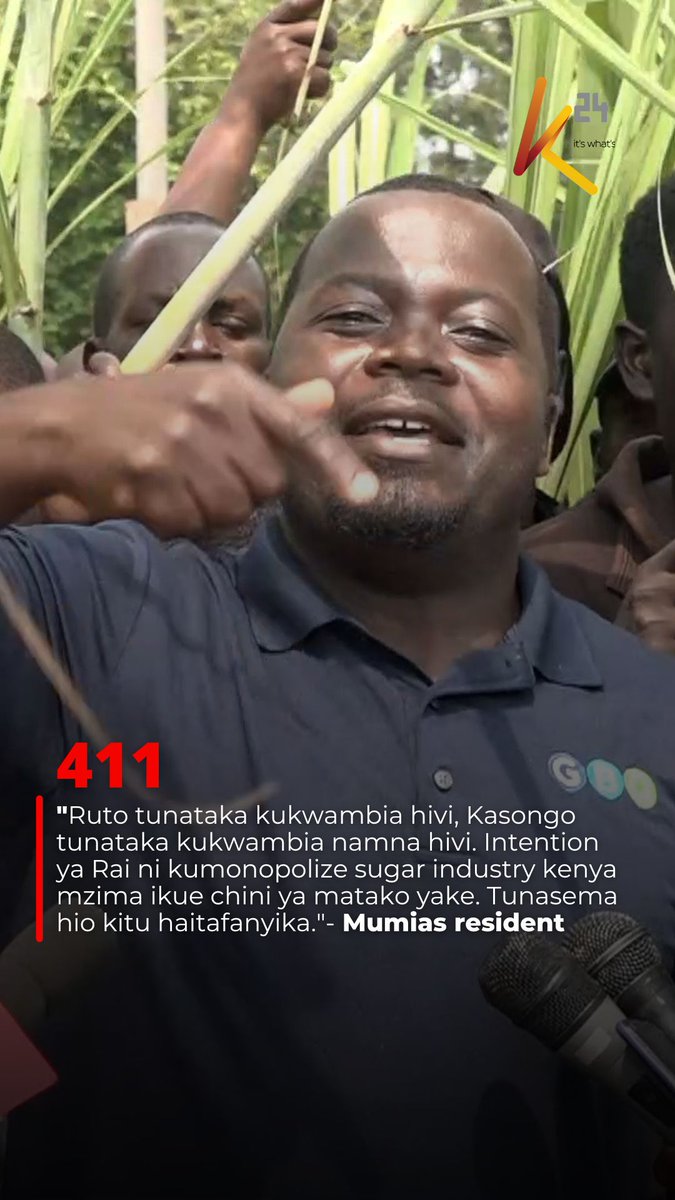 "Ruto tunataka kukwambia hivi, Kasongo tunataka kukwambia namna hivi. Intention ya Rai ni kumonopolize sugar industry kenya mzima ikue chini ya matako yake. Tunasema hio kitu haitafanyika."- Mumias resident