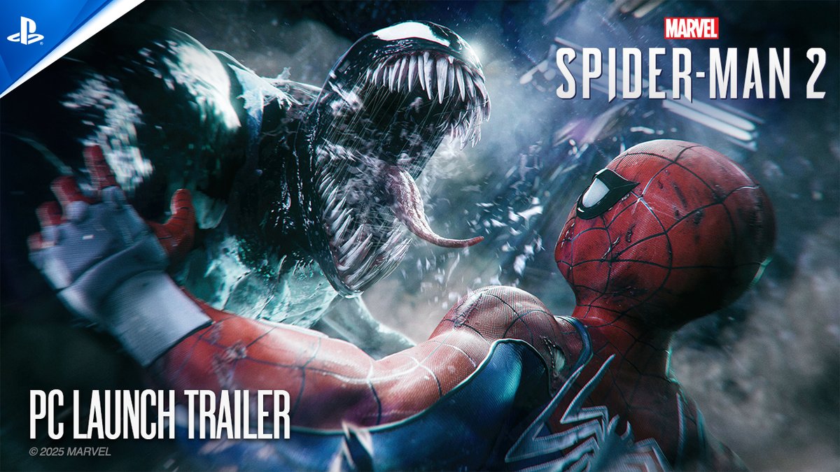 Marvel’s Spider-Man 2 swings onto PC today! 🕸️ Purchase now on Steam or the Epic Games Store and prepare yourself to #BeGreaterTogether.