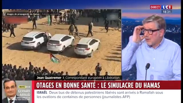 ▶️#Gaza - Otages en bonne santé : le simulacre du Hamas : “Je trouve ça très dangereux pour le Hamas, parce que cela va souder les Israéliens contre le Hamas. Cela montre qu’ils n’ont rien compris.” Jean Quatremer #24hPujadas #LCI #La26 ⤵️