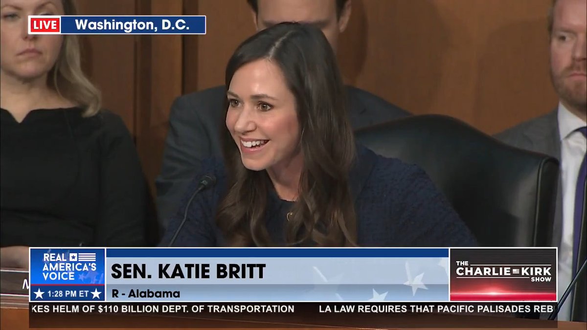 "YOU CAN SAY WHATEVER YOU WANT ABOUT ME, IF I AM CONFIRMED BRING IT ON, BUT YOU WILL NOT DENIGRATE THE MEN AND WOMEN OF THE FBI" Senator Katie Britt calling out Senators for not allowing answers from Kash Patel, and giving him the floor.